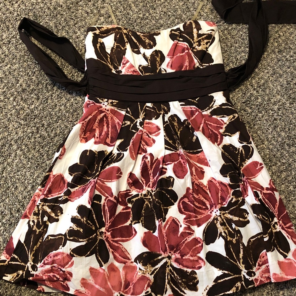 Speechless Floral Dress in Pink and Brown